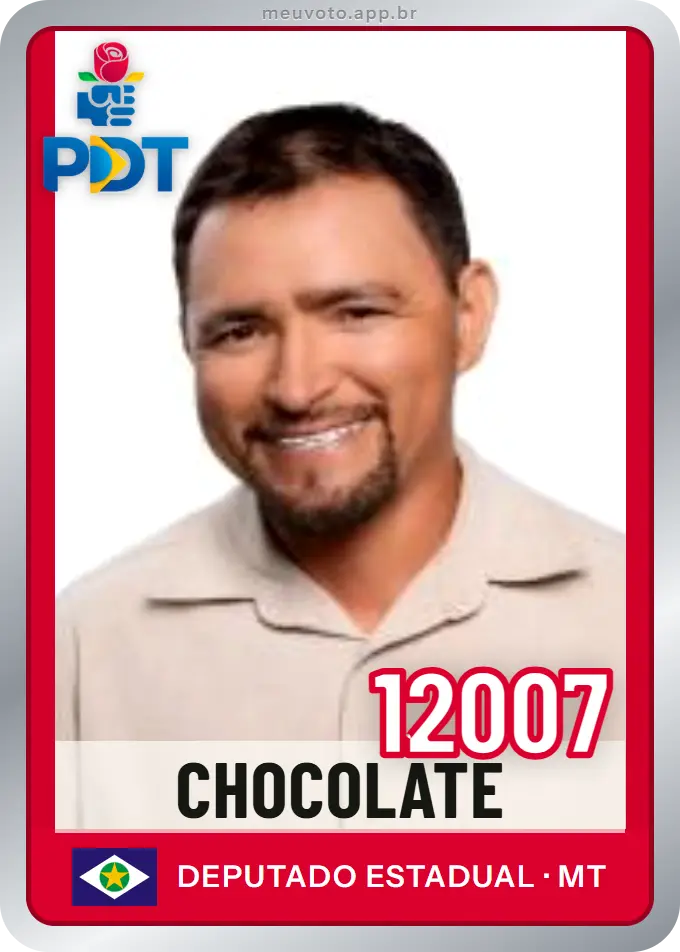 Carta de Chocolate, número 12007, PDT