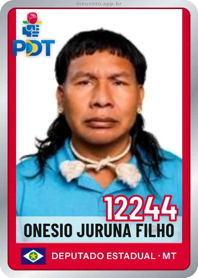 Carta de Onesio Juruna Filho, número 12244, PDT