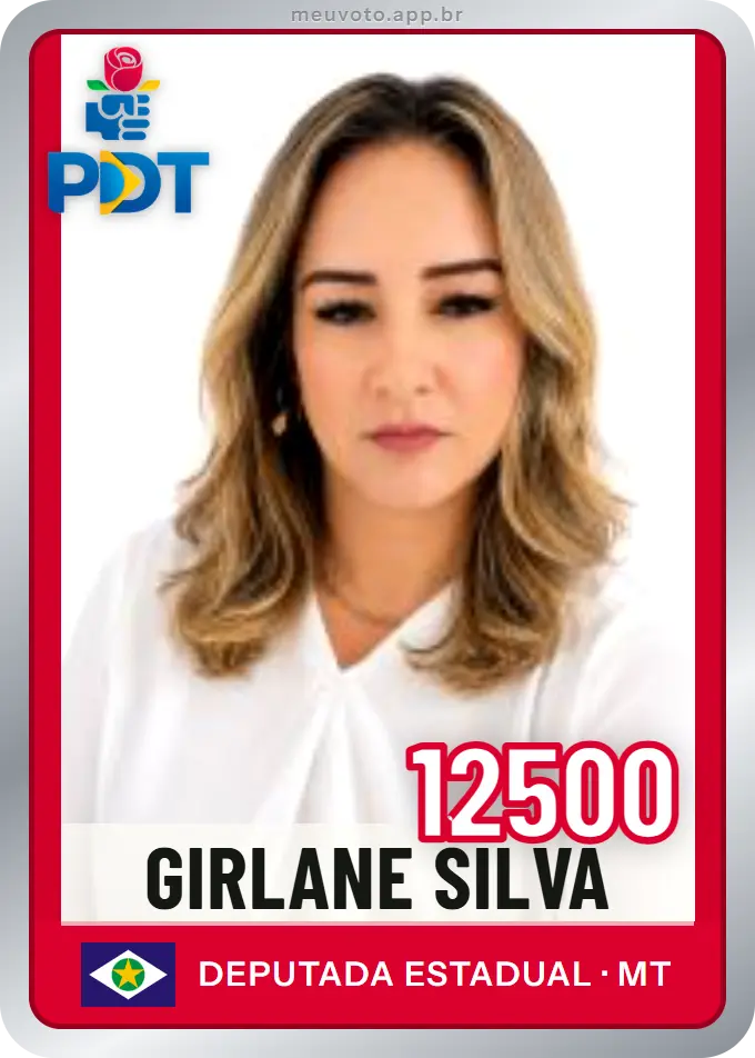 Carta de Girlane Silva, número 12500, PDT