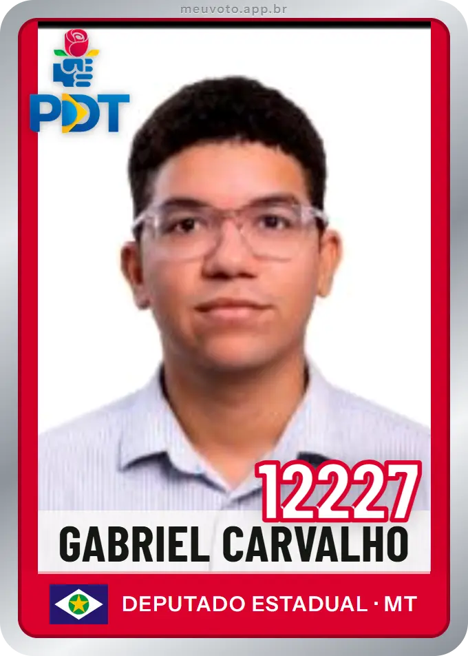 Carta de Gabriel Carvalho, número 12227, PDT