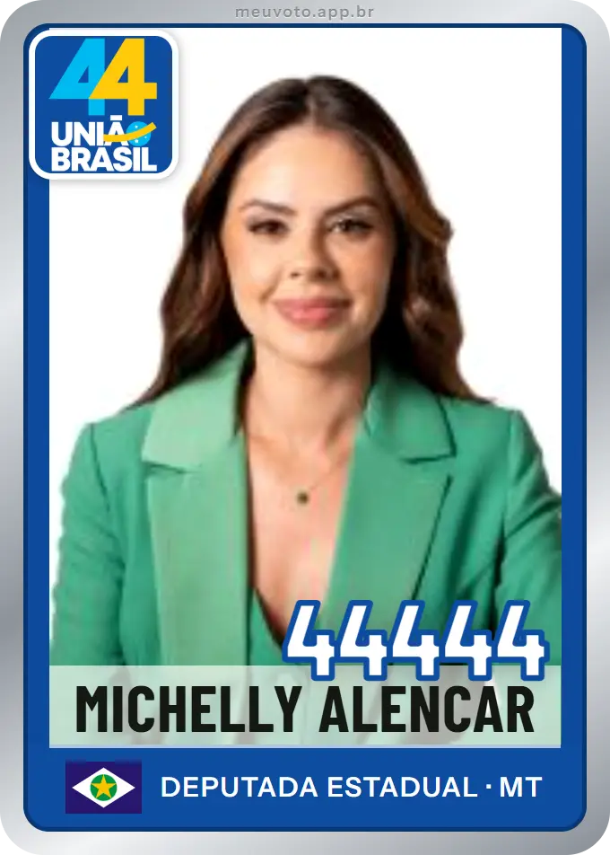 Carta de Michelly Alencar, número 44444, União