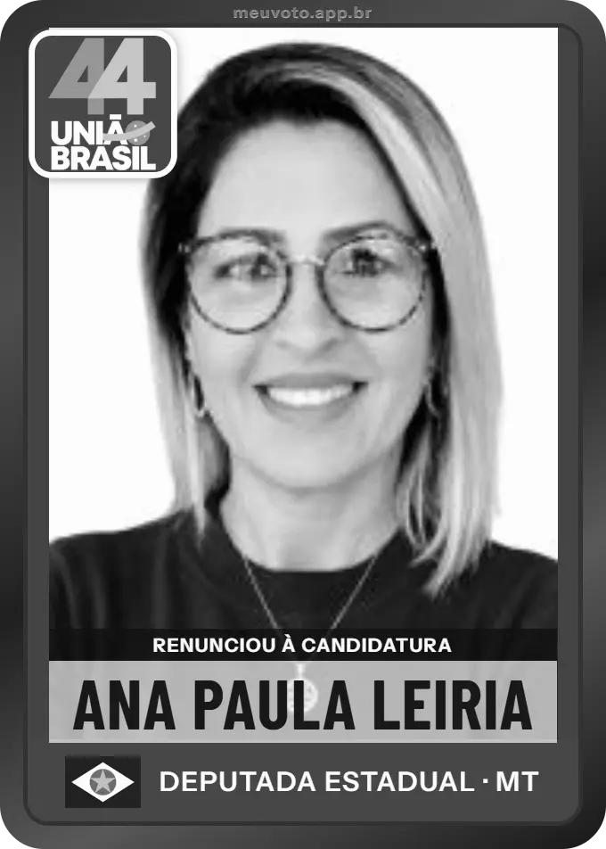 Carta de Ana Paula Leiria, União. Renunciou à candidatura e não vai à urna.