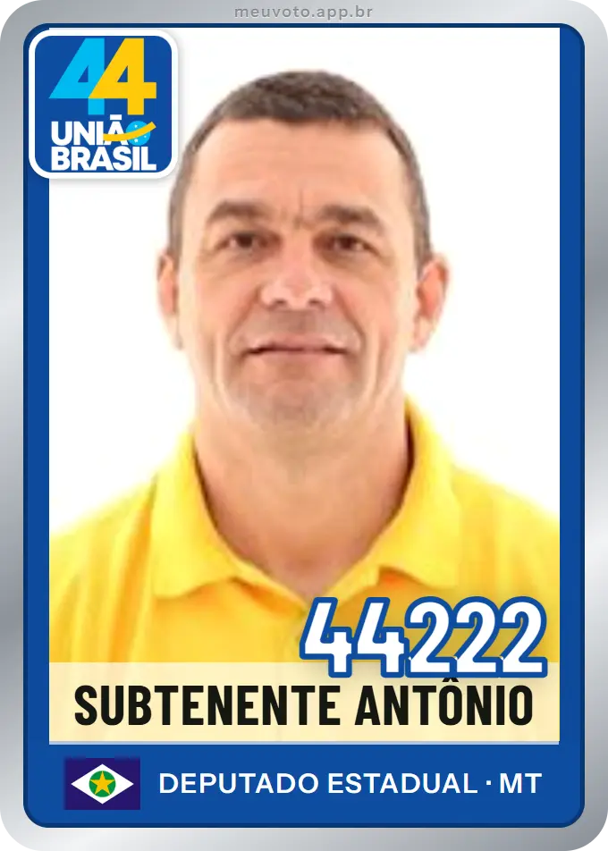 Carta de Subtenente Antônio, número 44222, União