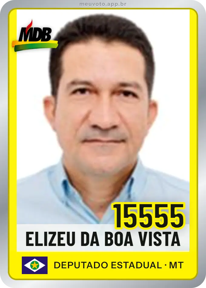 Carta de Elizeu da Boa Vista, número 15555, MDB