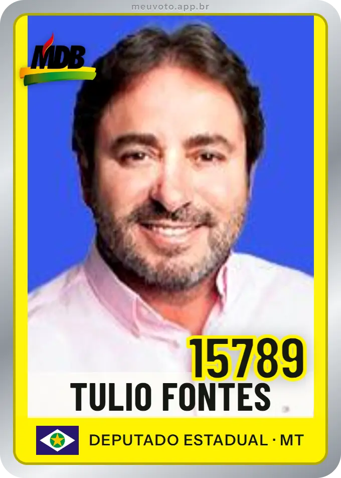 Carta de Tulio Fontes, número 15789, MDB