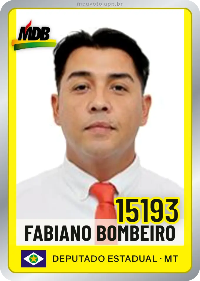 Carta de Fabiano Bombeiro, número 15193, MDB