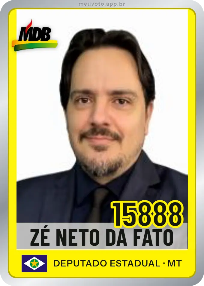 Carta de Zé Neto da Fato, número 15888, MDB