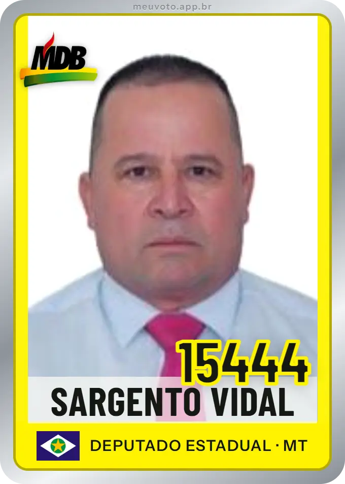 Carta de Sargento Vidal, número 15444, MDB