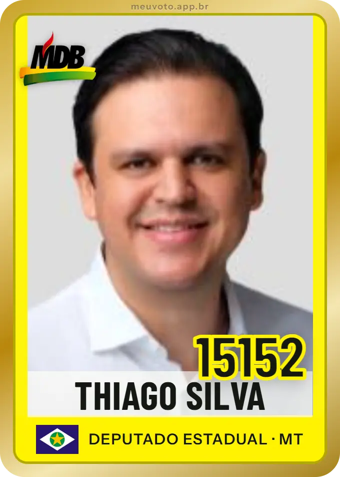 Carta de Thiago Silva, número 15152, MDB