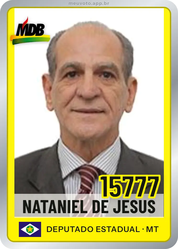Carta de Nataniel de Jesus, número 15777, MDB