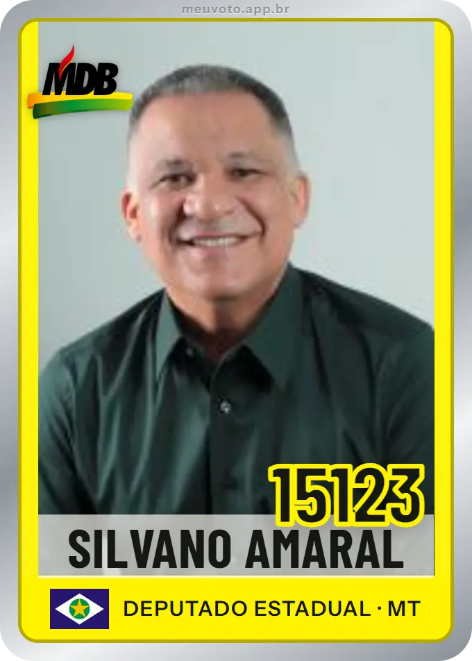 Carta de Silvano Amaral, número 15123, MDB