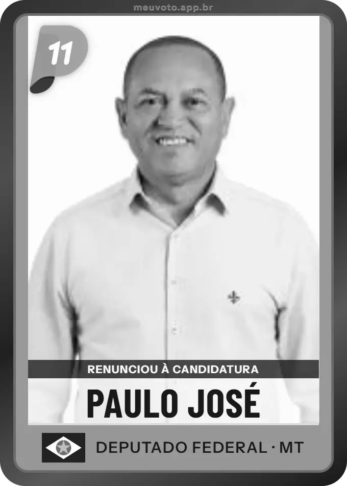 Carta de Paulo José, PP. Renunciou à candidatura e não vai à urna.