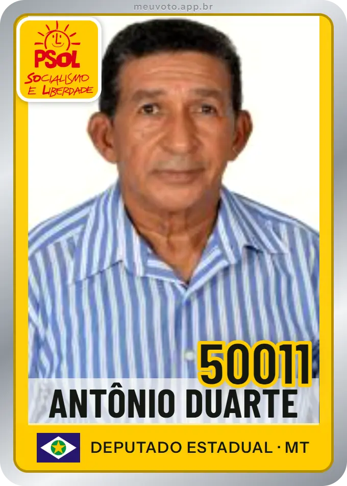 Carta de Antônio Duarte, número 50011, PSOL