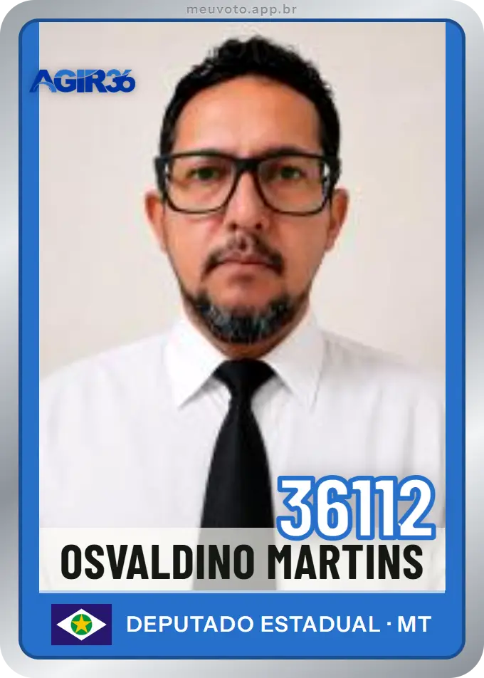 Carta de Osvaldino Martins, número 36112, Agir