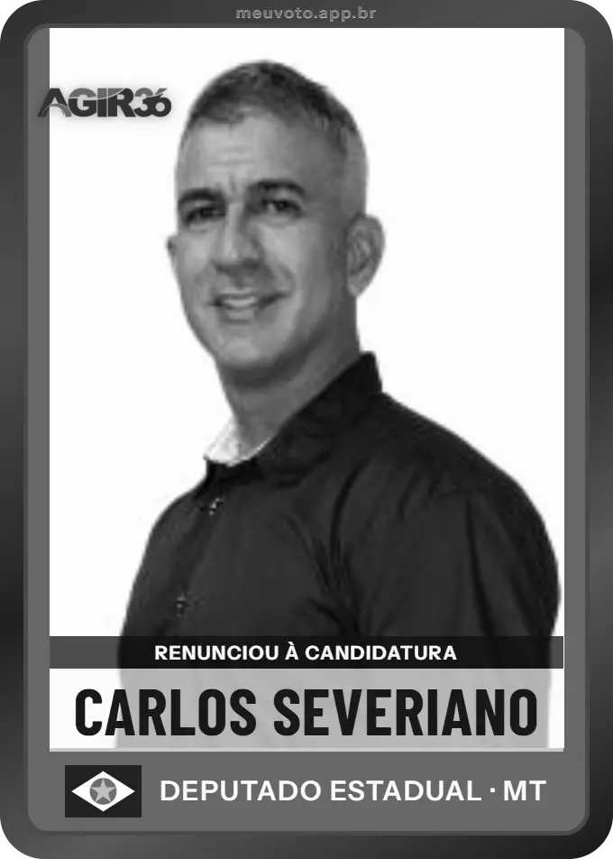 Carta de Carlos Severiano, Agir. Renunciou à candidatura e não vai à urna.