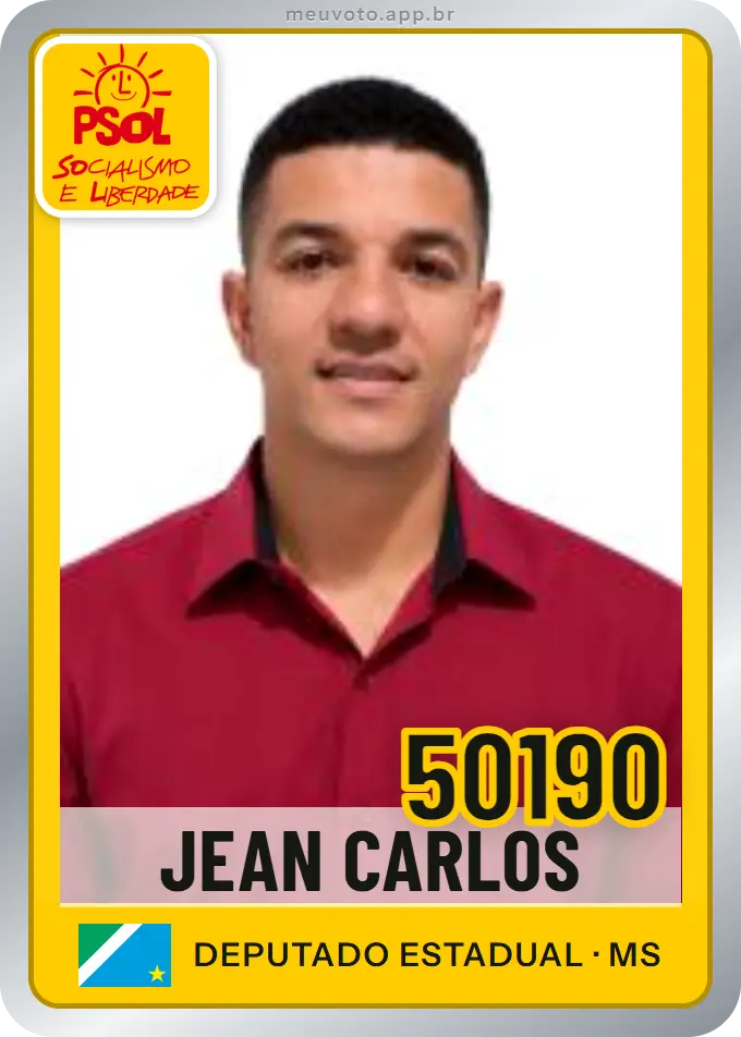 Carta de Jean Carlos, número 50190, PSOL