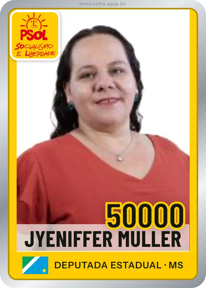 Carta de Jyeniffer Muller, número 50000, PSOL