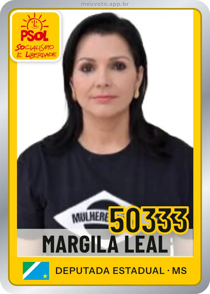 Carta de Margila Leal, número 50333, PSOL