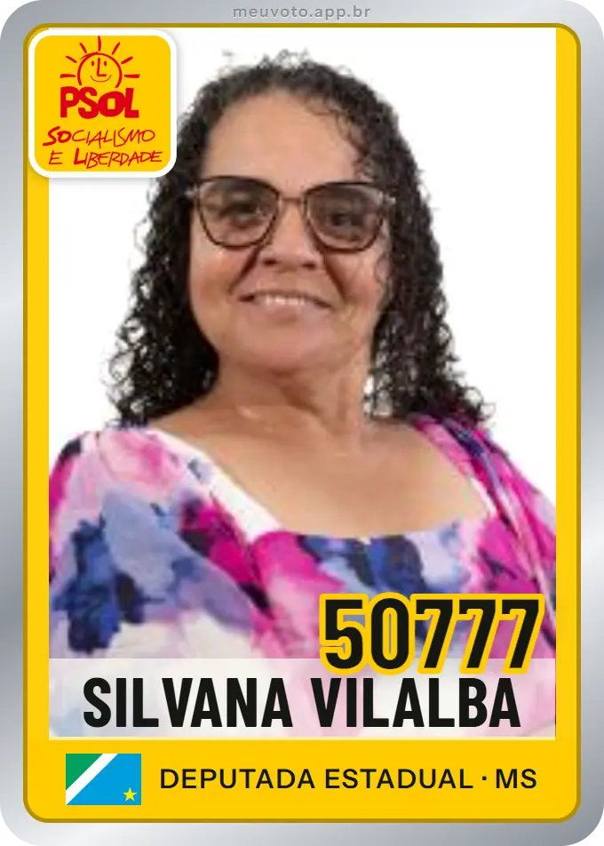 Carta de Silvana Vilalba, número 50777, PSOL