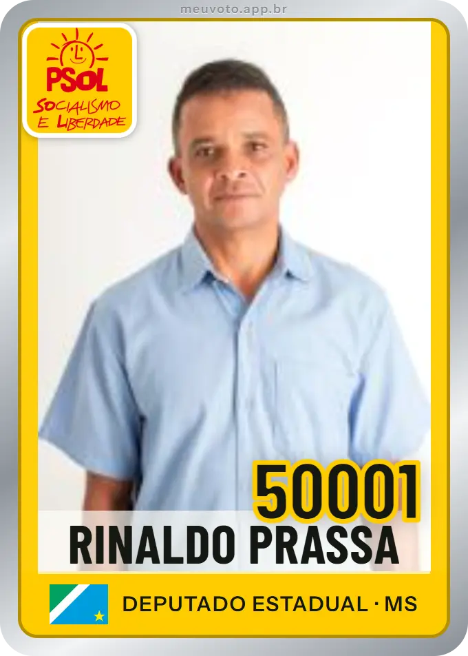 Carta de Rinaldo Prassa, número 50001, PSOL