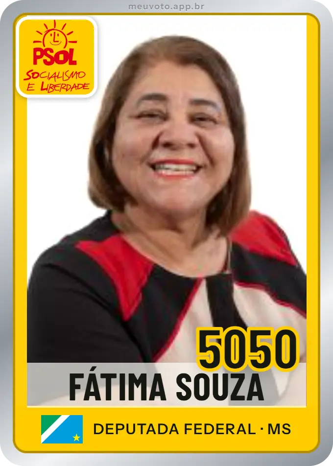 Carta de Fátima Souza, número 5050, PSOL
