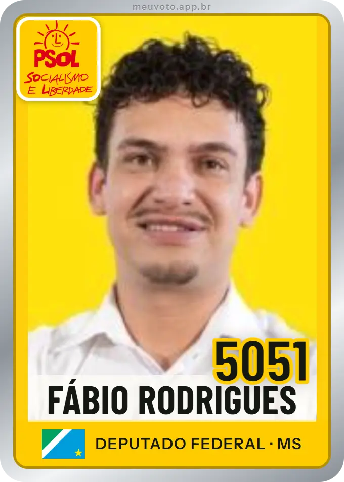 Carta de Fábio Rodrigues, número 5051, PSOL