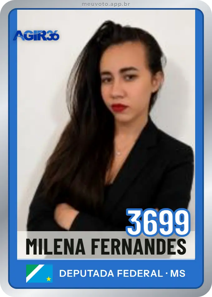 Carta de Milena Fernandes, número 3699, Agir