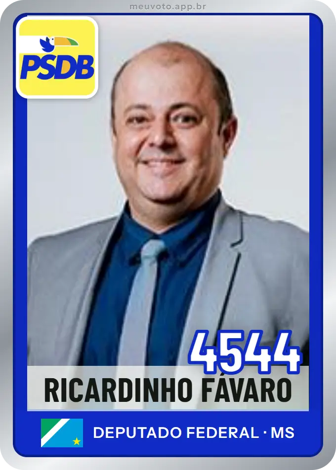 Carta de Ricardinho Fávaro, número 4544, PSDB