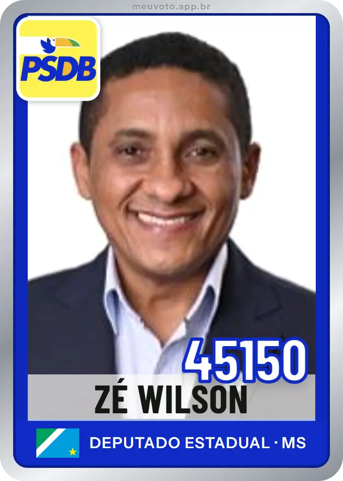 Carta de Zé Wilson, número 45150, PSDB