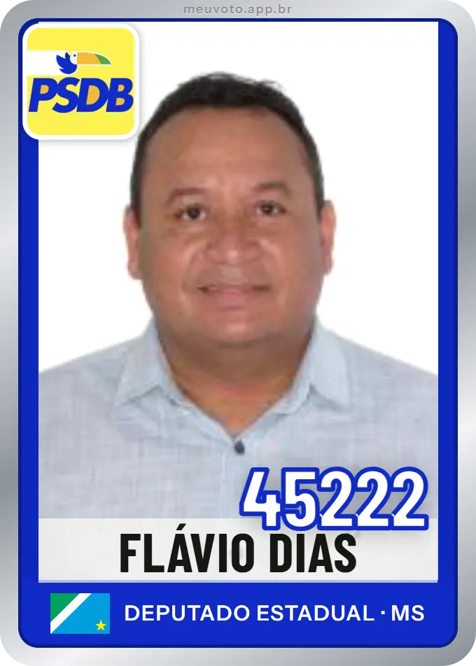 Carta de Flávio Dias, número 45222, PSDB