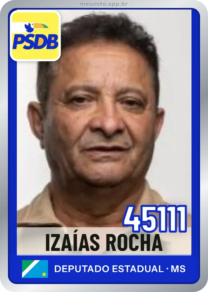 Carta de Izaías Rocha, número 45111, PSDB