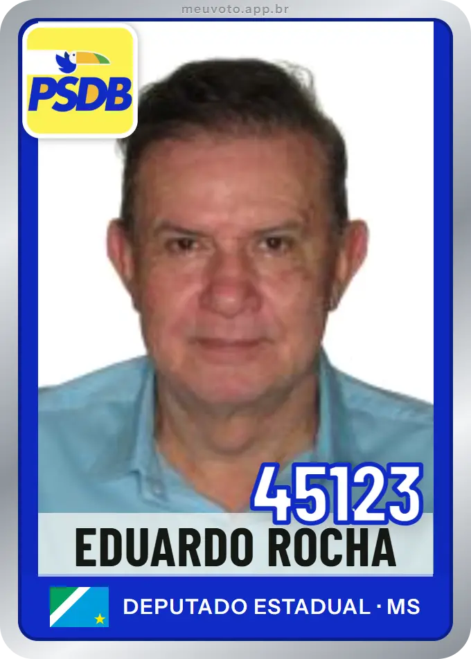 Carta de Eduardo Rocha, número 45123, PSDB