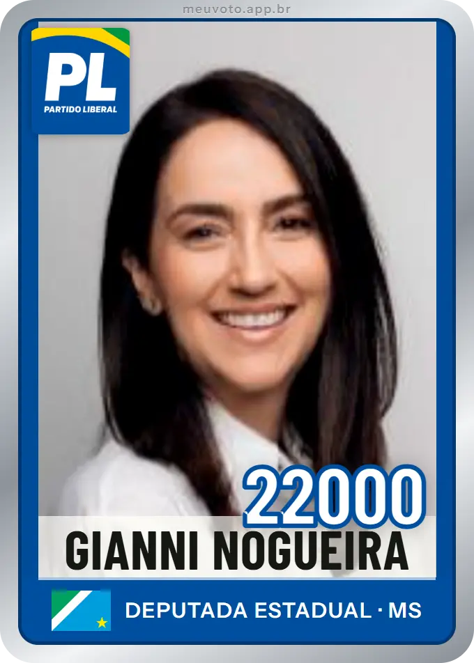 Carta de Gianni Nogueira, número 22000, PL