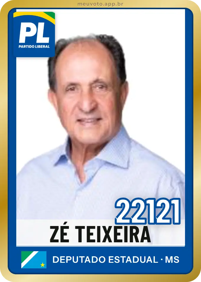 Carta de Zé Teixeira, número 22121, PL