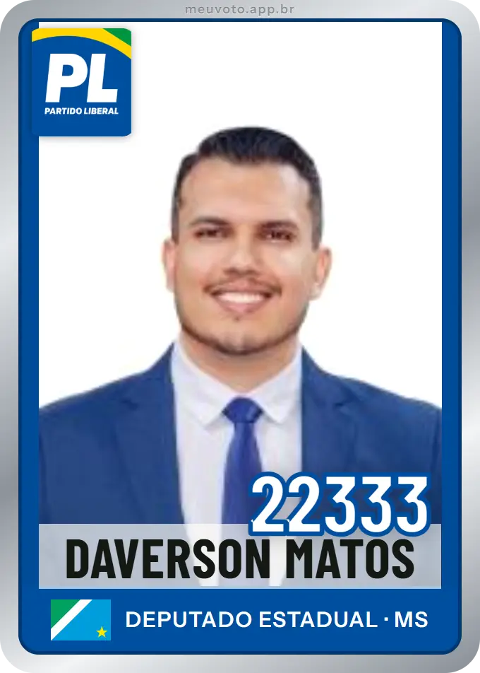 Carta de Daverson Matos, número 22333, PL