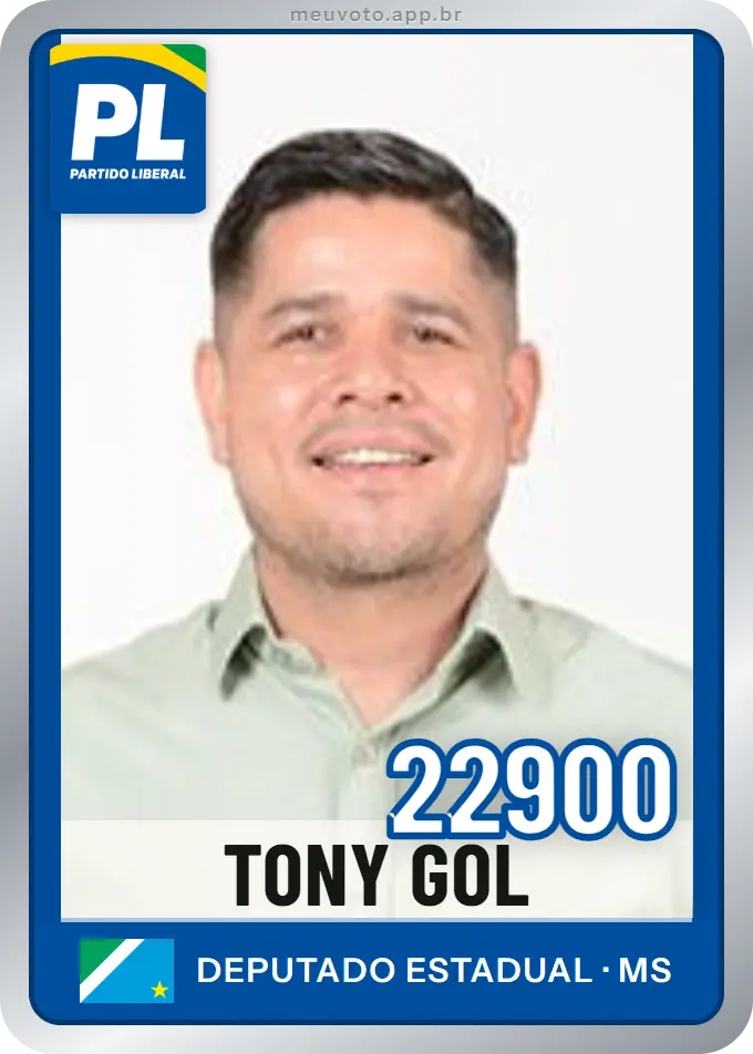 Carta de Tony Gol, número 22900, PL