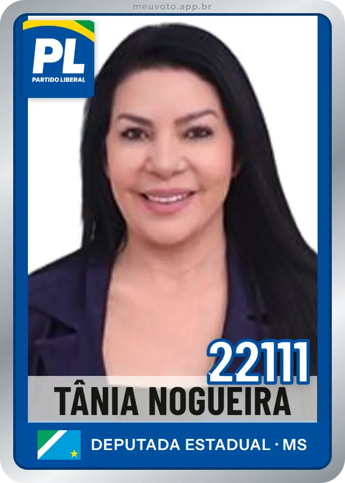 Carta de Tânia Nogueira, número 22111, PL