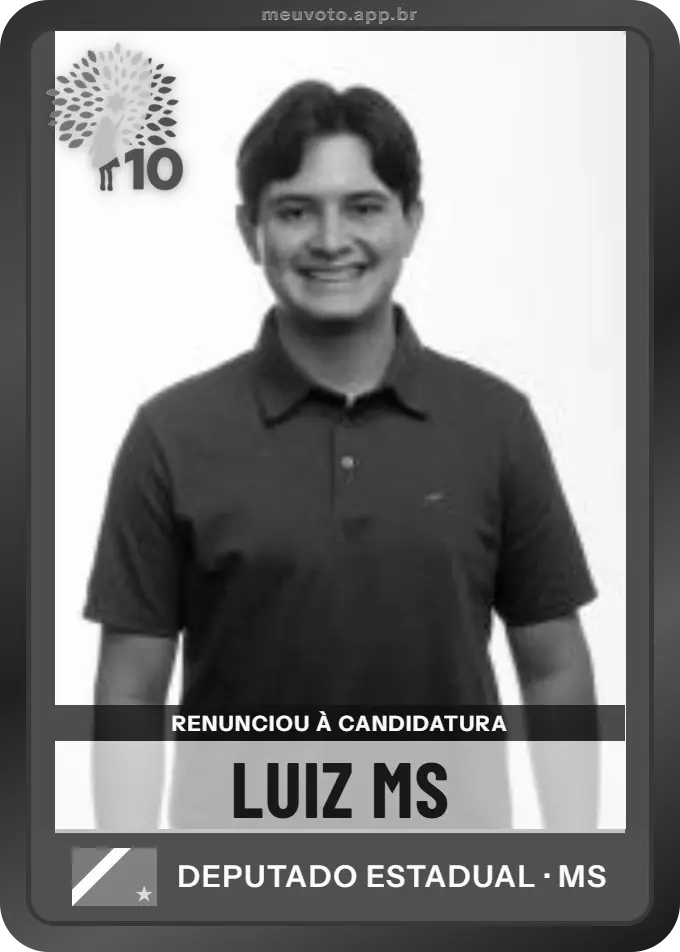 Carta de Luiz Ms, Republicanos. Renunciou à candidatura e não vai à urna.