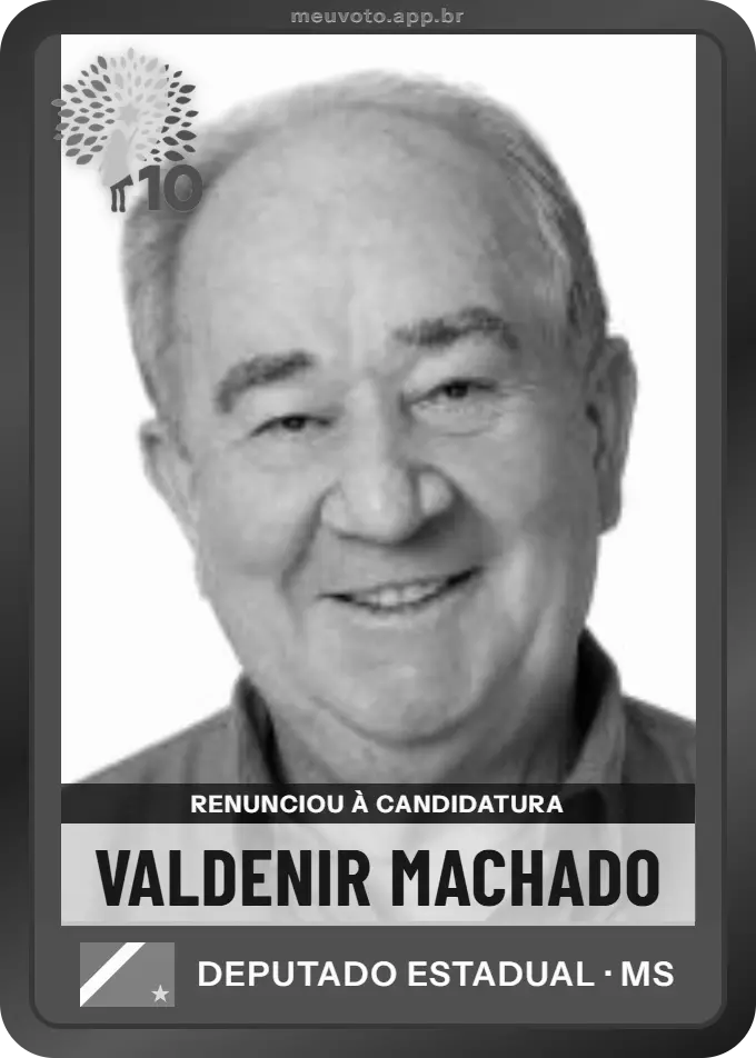 Carta de Valdenir Machado, Republicanos. Renunciou à candidatura e não vai à urna.
