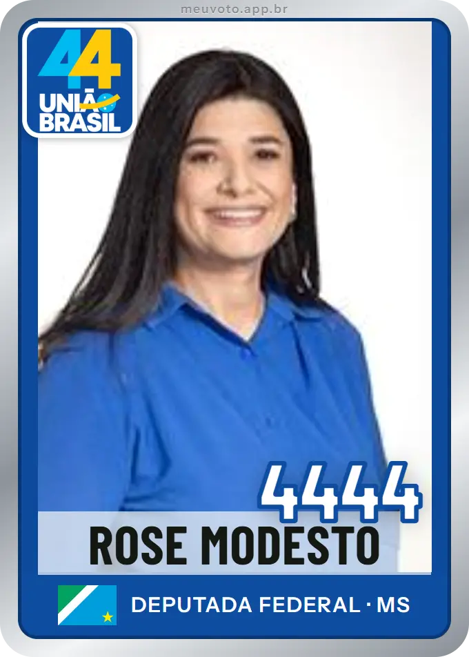 Carta de Rose Modesto, número 4444, União