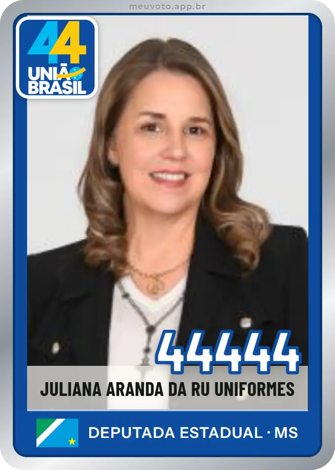 Carta de Juliana Aranda da Ru Uniformes, número 44444, União