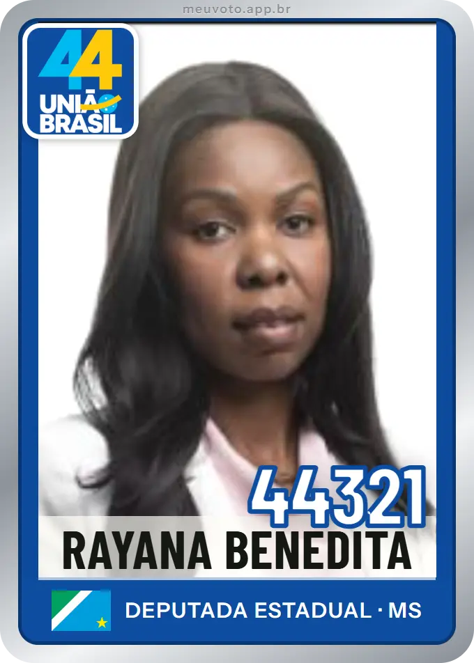 Carta de Rayana Benedita, número 44321, União