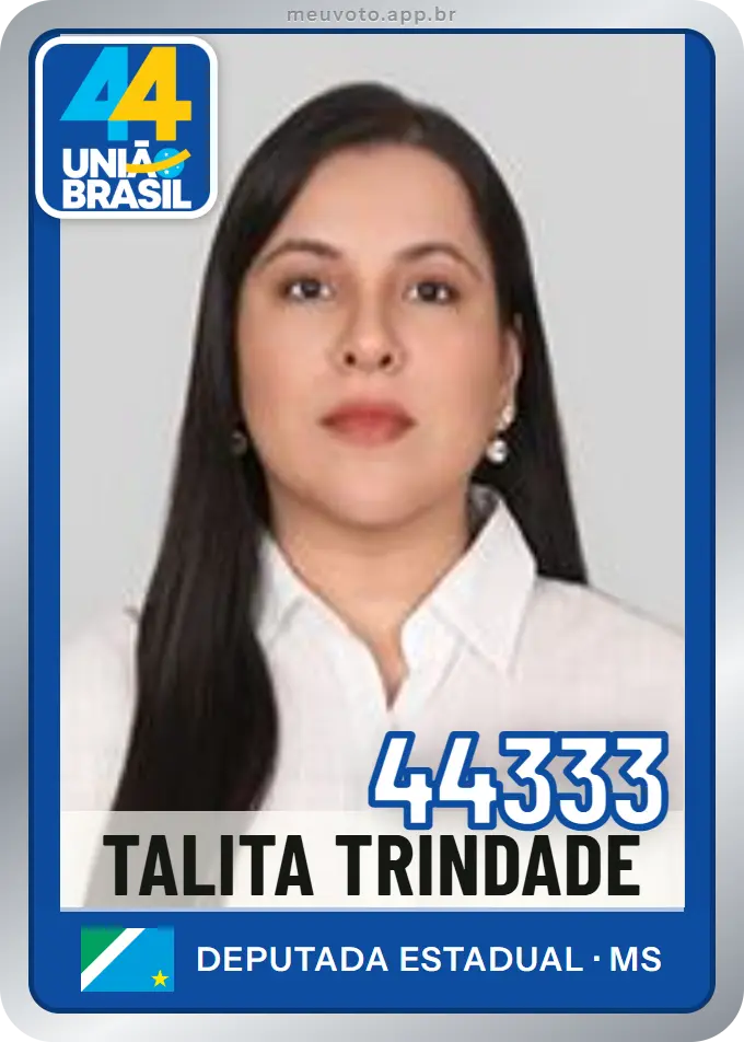 Carta de Talita Trindade, número 44333, União