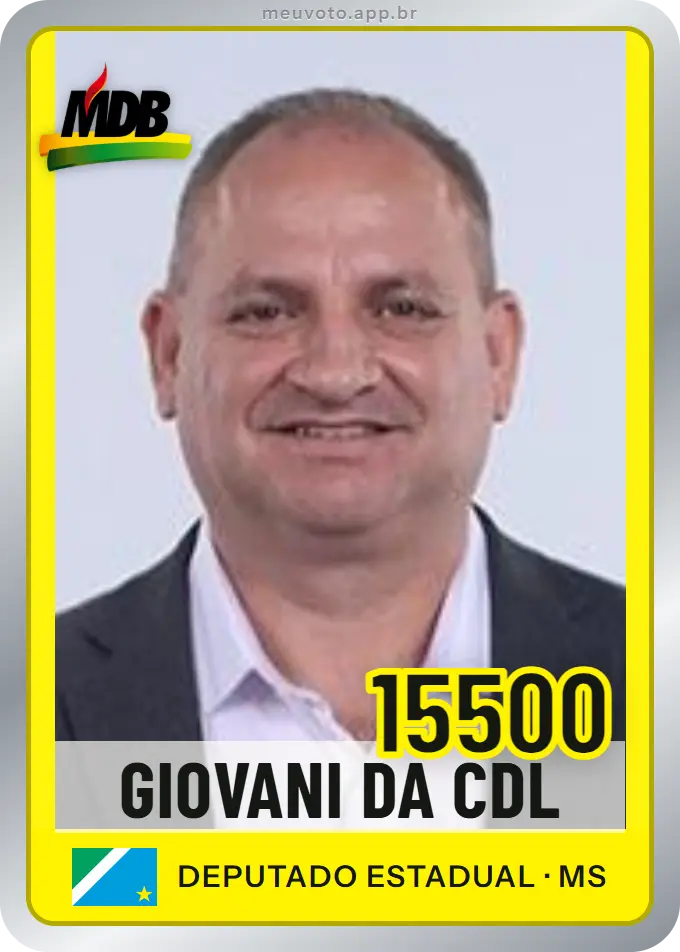 Carta de Giovani da Cdl, número 15500, MDB