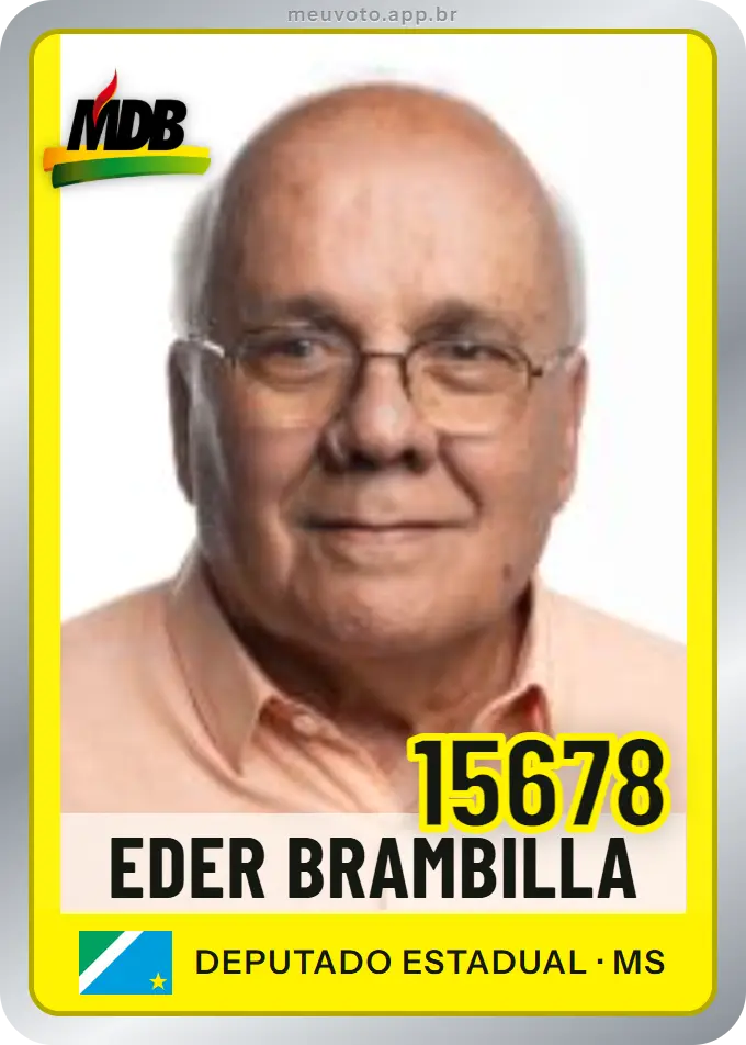 Carta de Eder Brambilla, número 15678, MDB