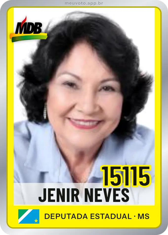 Carta de Jenir Neves, número 15115, MDB