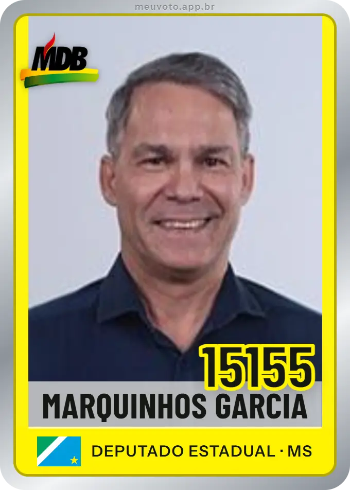Carta de Marquinhos Garcia, número 15155, MDB