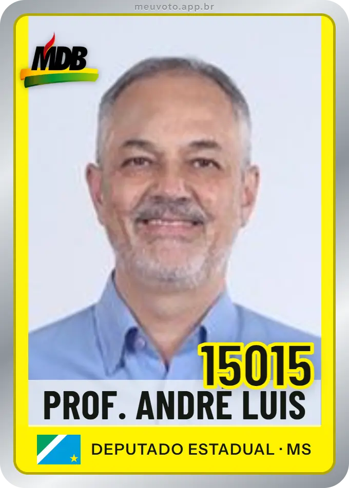Carta de Prof. André Luis, número 15015, MDB