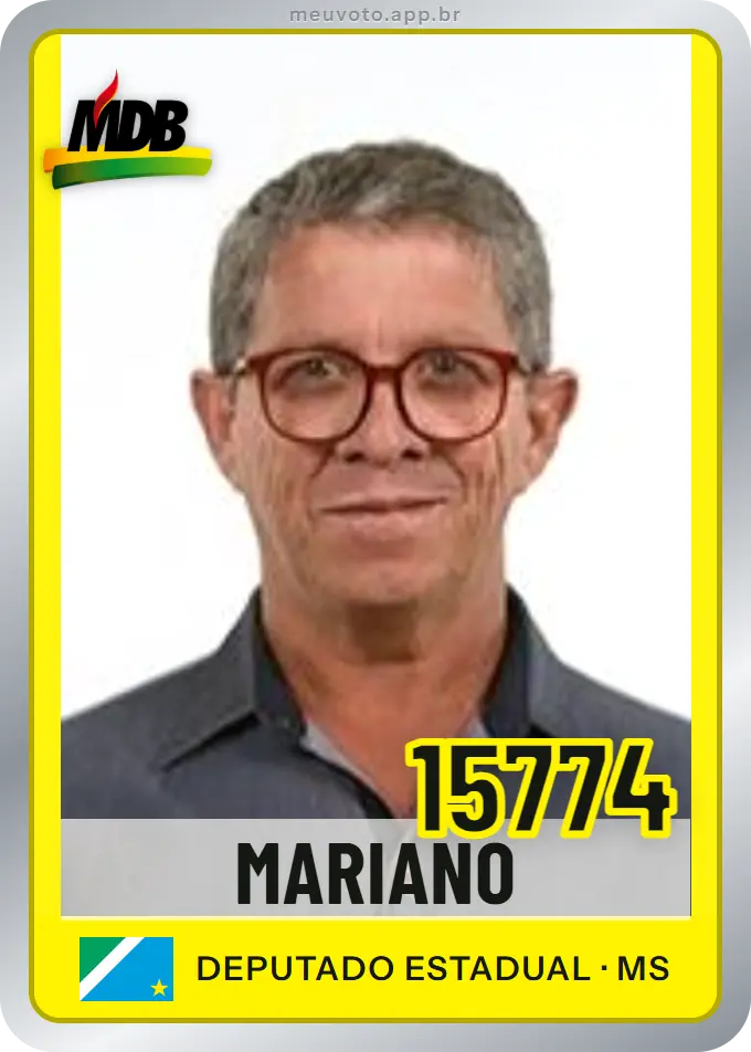Carta de Mariano, número 15774, MDB