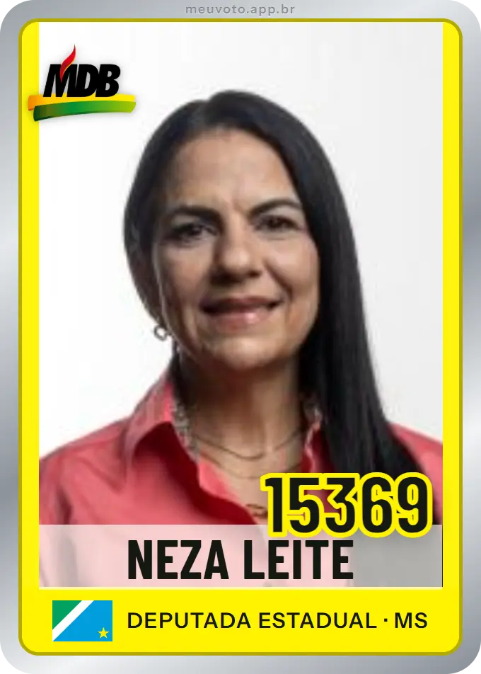 Carta de Neza Leite, número 15369, MDB